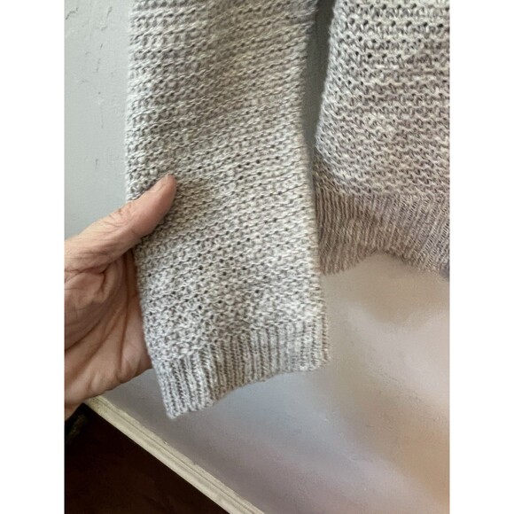 $118 Eileen Fisher Small Boxy Gray Linen Cotton Knit Woven Pullover Sweater Top - Picture 3 of 5